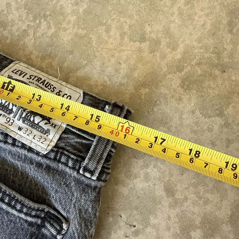 Vintage Levi's 501 Button Fly Straight Leg Jeans in Washed Black